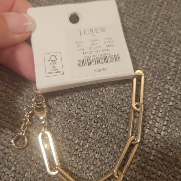 J. Crew Gold Paperclip Bracelet - Picture 7 of 7